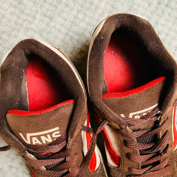 VANS vtg retro brown/red laceup skate sneakers mens sz7ns - Picture 6 of 15